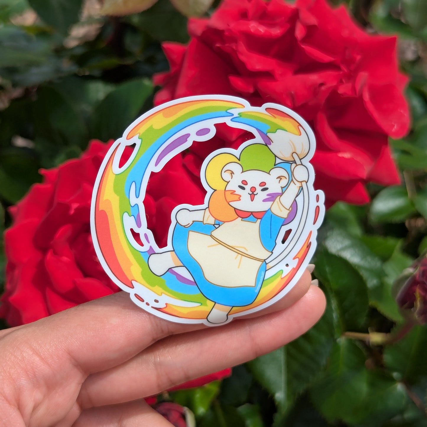 Mary's Color Swirl Sticker