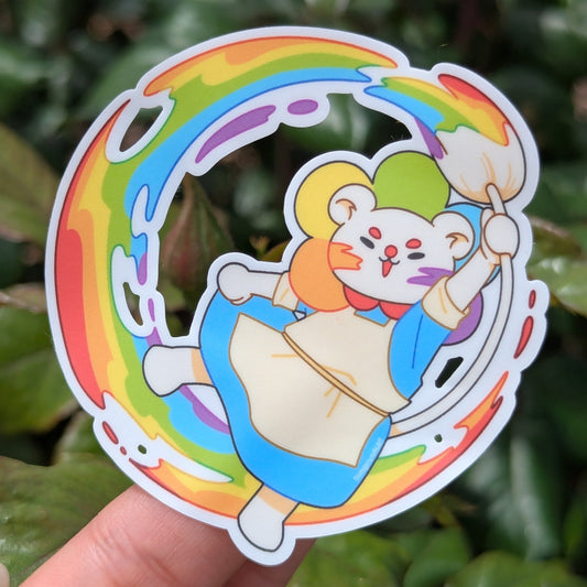 Mary's Color Swirl Sticker