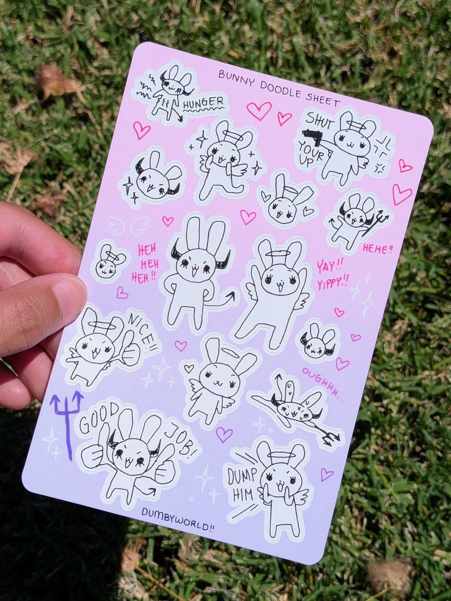 Bunny Doodle Sticker Sheet!