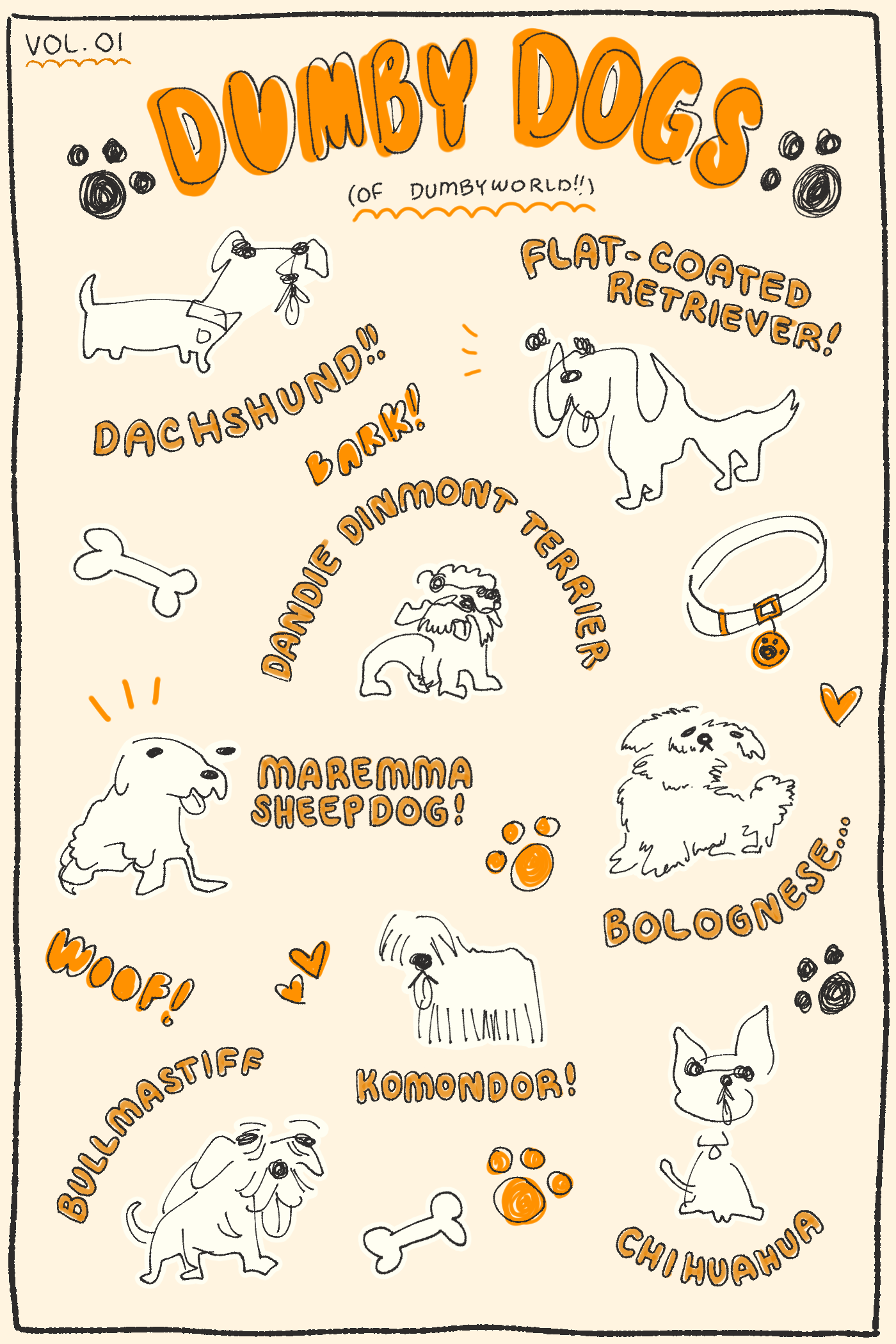 Dumbydogs Sticker Sheet (Vol. 1)