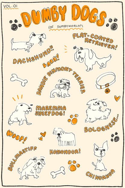 Dumbydogs Sticker Sheet (Vol. 1)