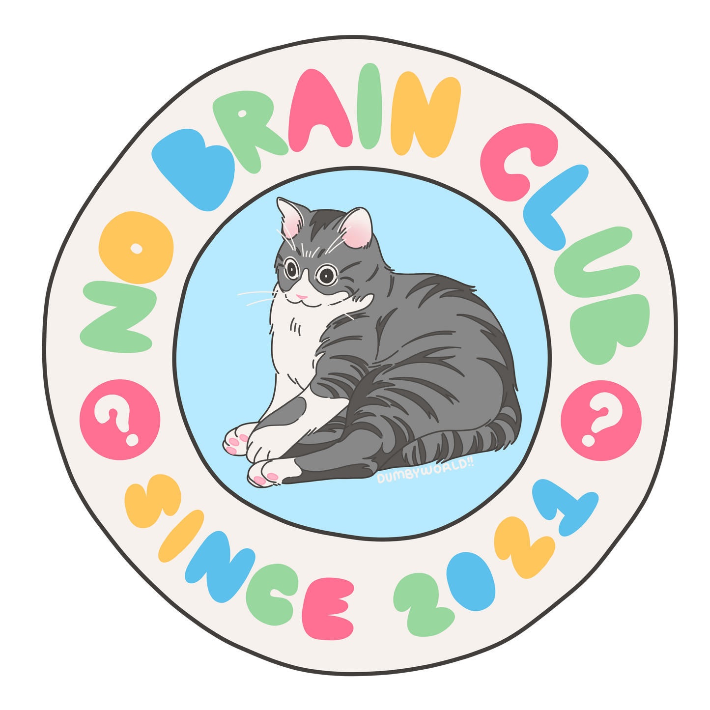 NO BRAIN CLUB Sticker